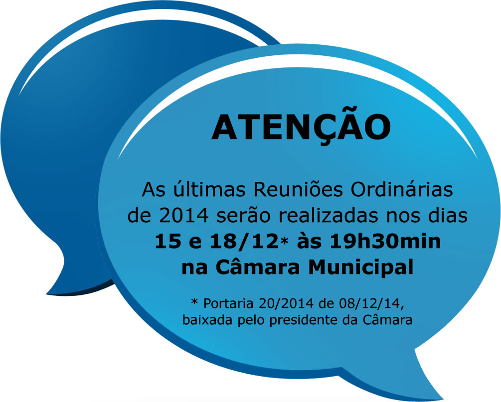 Reunião Ordinária do dia 15 de dezembro